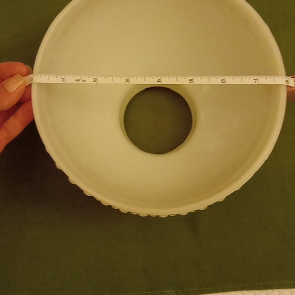 White Hobnail White Glass Lamp Shade - Picture 4 of 5